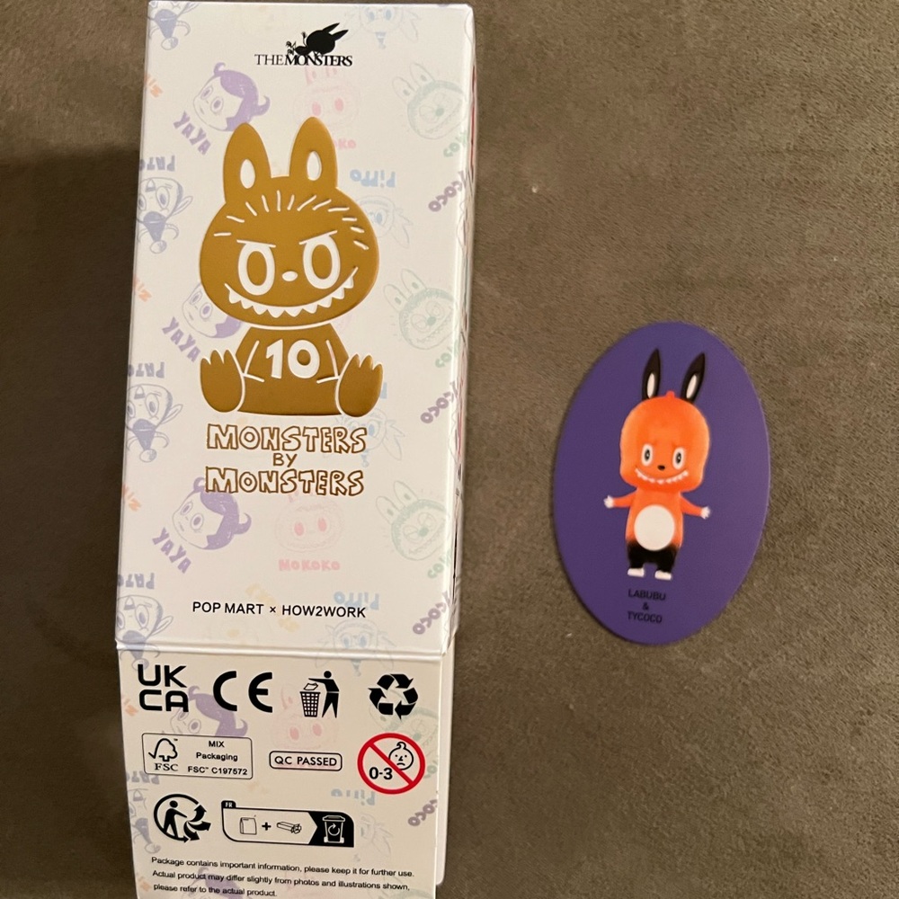 Official Monsters by Monsters Popmart Labubu x Tycoco keychain.